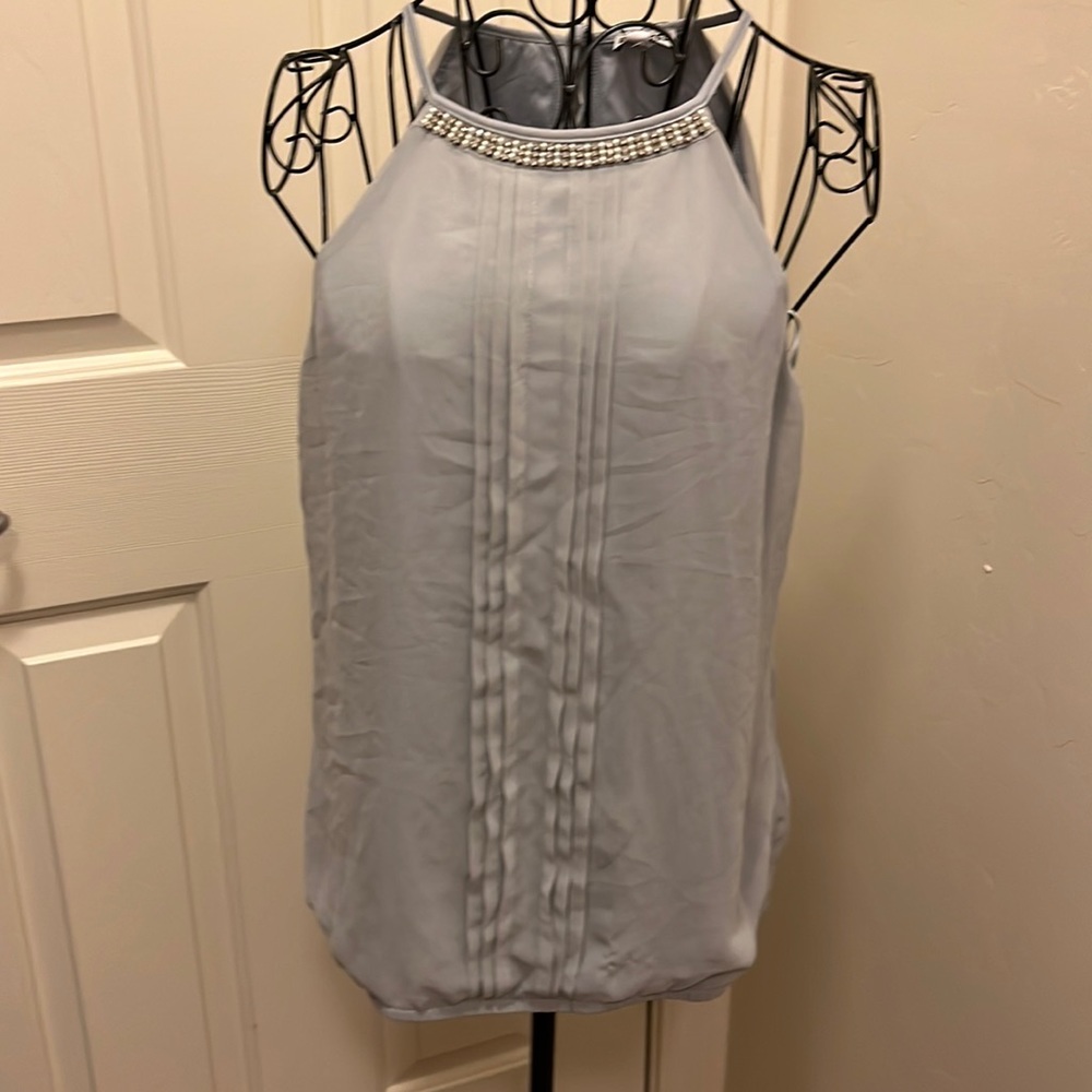 New Tags Express Soft Beaded Rhinestone Sparkle Tank Sleeveless Top M